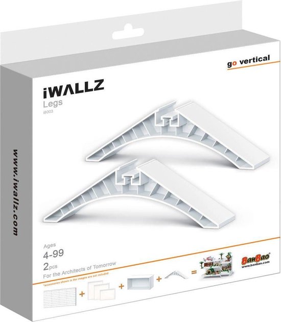 Iwallz Bouwpakket Steunpotenset Wit 2-delig van Iwallz