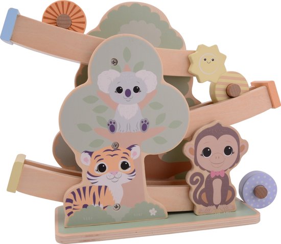 Jouéco Hellingbaan Boom Junior 30 X 25 Cm Hout 4-delig van Merkloos