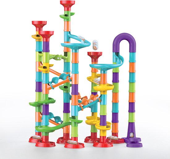JUST23 Knikkerbaan S05 - Marble Run - 113 Onderdelen - Speelgoed van 3 Tot 13 Jaar - Compatibel met S02 van Merkloos