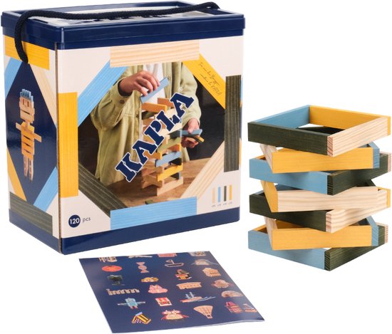 KAPLA - KAPLA Barrel - Constructiespeelgoed - 3 kleuren - 120 Plankjes van KAPLA