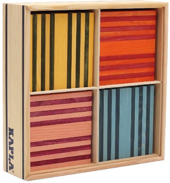 KAPLA - KAPLA Kleur - Constructiespeelgoed - 8 Kleuren- 100 Plankjes van KAPLA