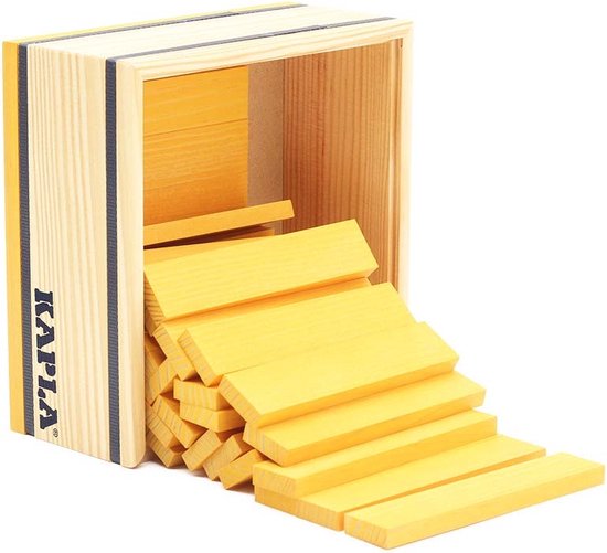 KAPLA - KAPLA Kleur - Constructiespeelgoed - Geel - 40 Plankjes van KAPLA