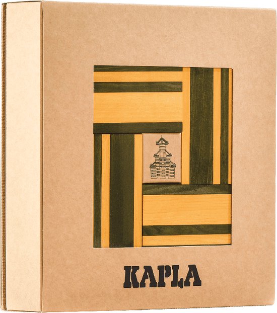 KAPLA - KAPLA Kleur - Constructiespeelgoed - Groen Geel - 40 Plankjes van KAPLA