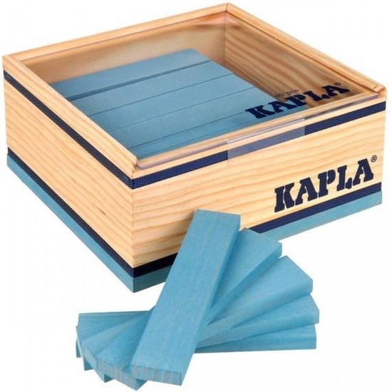 KAPLA - KAPLA Kleur - Constructiespeelgoed - Lichtblauw - 40 Plankjes van KAPLA