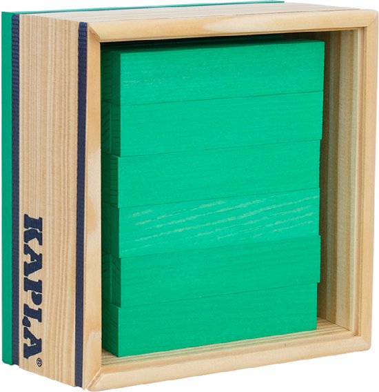 KAPLA - KAPLA Kleur - Constructiespeelgoed - lichtgroen - 40 Plankjes van KAPLA