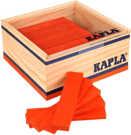 KAPLA - KAPLA Kleur - Constructiespeelgoed - Oranje - 40 Plankjes van KAPLA