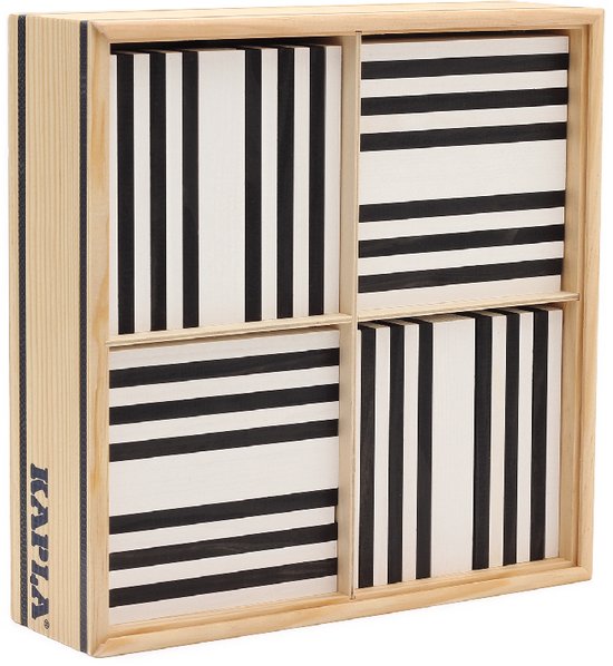 KAPLA - KAPLA Kleur - Constructiespeelgoed - Zwart wit - 100 Plankjes van KAPLA
