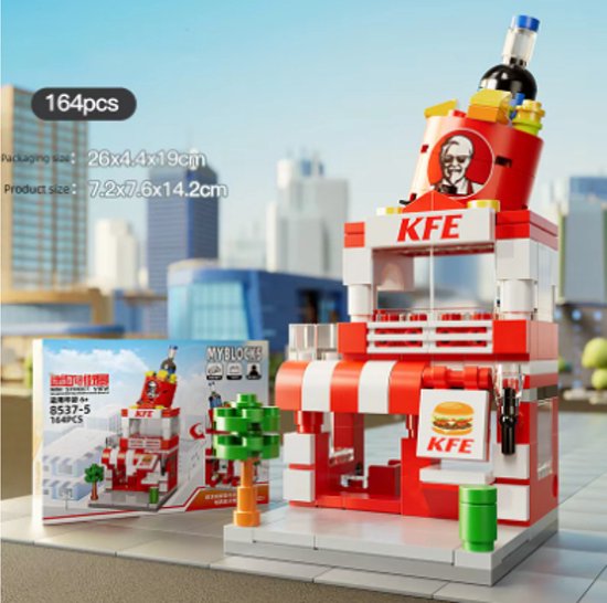 KFE Huis Bouwstenen Mini City Store Street View ´KFE´ Kinderspeelgoed voor Jongens En Meisjes Leuk Geschenk Compatibel Met Lego (Building Blocks) van KFE