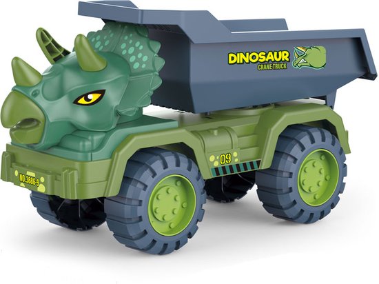 Kiddel XL Dinosaurus auto truck kiepwagen - Dinosaurus vrachtwagen speelgoed kinderen - Kinderspeelgoed dino Zomer buitenspeelgoed 3 jaar 4 jaar cadeau van Kiddel