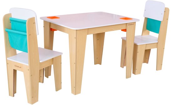 Kidkraft Witte speeltafel kindertafel met 2 stoeltjes van Merkloos