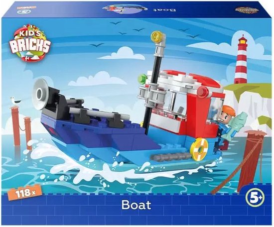 Kids Bricks - Boot - Bouwset - 118 delig van Kids Bricks