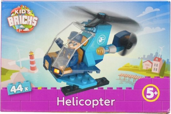 Kids Bricks - Helicopter - 44 stukjes van Kids Bricks