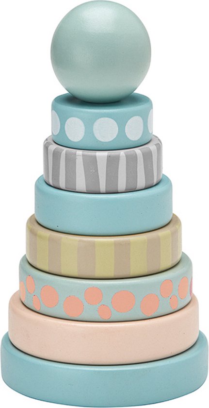 Kids Concept - Houten Stapelringen Groen van Kids Concept