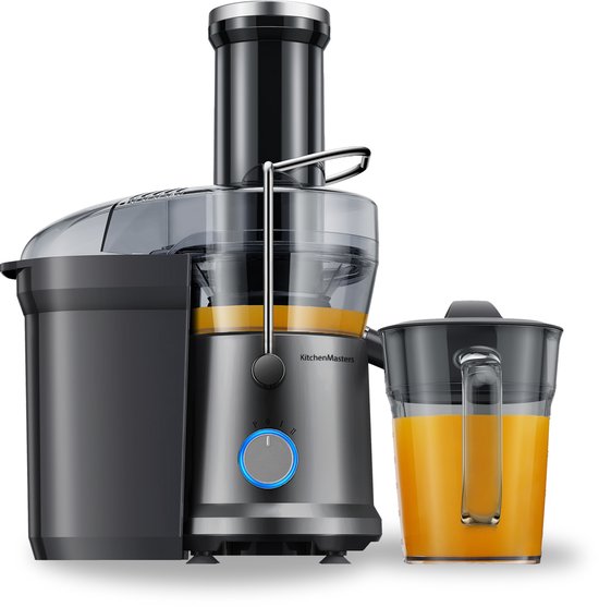 KitchenMasters Sapcentrifuge - Juicer voor Groenten & Fruit - Grote Vulopening - 3 snelheden - 1200 Watt van KitchenMasters