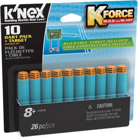 K'NEX K-FORCE Dart Pack + Target - 10 Stuks van K'NEX