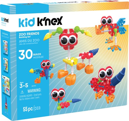 K'NEX Kid Zoo Friends Bouwset - Kleurrijke bouwset voor 3-5 jaar - Nexzoo van Merkloos