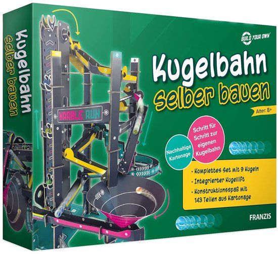 Knikkerbaan Bouwpakket - Marble Run - Creatief Spelen - Zonder Lijm Monteerbaar - 52 cm Hoog van Merkloos