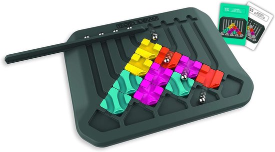 Knikkerbaan Logica Spel - Puzzelbaan - Logisch Denken - Uitdagingskaarten - Groot Formaat - Meerkleurig van Merkloos