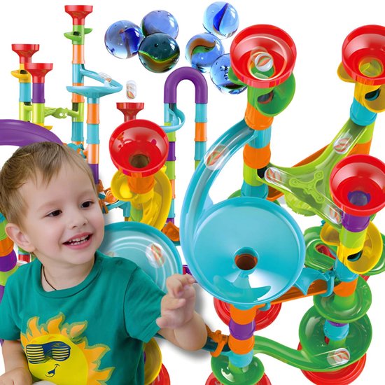 Knikkerbaan - Speelgoed vanaf 3 jaar - 113 onderdelen - Knikkers inbegrepen - Cadeau van Merkloos