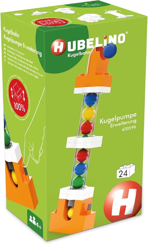 Knikkerbaan Uitbreiding: 24-Delige Kogelpomp Set voor Constructieblokken van Merkloos