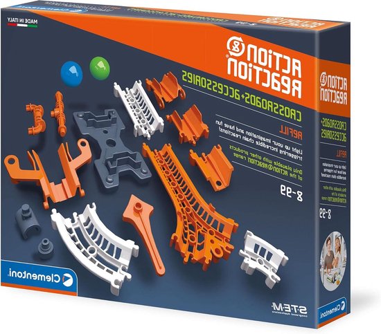 Knikkerbaan Uitbreiding - Constructiespeelgoed STEM - Fysica Experimenteren - Vork Splits Tracks - Medium Set - Multicolor van Merkloos