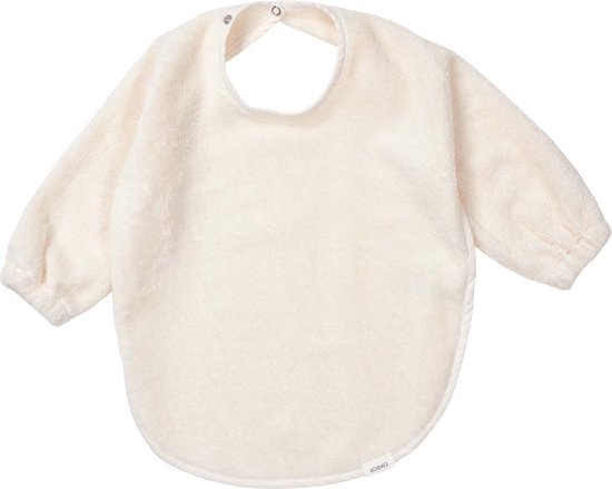 Koeka slabbetje met mouwen Dijon Daily - biologisch badstof - room wit van Koeka