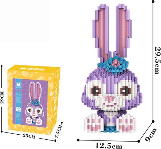 Konijn - 29,5 cm - bouwset - Building blocks - Nanoblocks - miniblocks van $