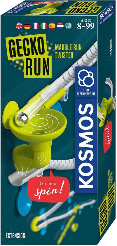 Kosmos Gecko Run – Knikkerbaan - Twister Uitbreiding - Marble Run - Verticale knikkerbaan met kleefpads voor gladde oppervlakken van Merkloos