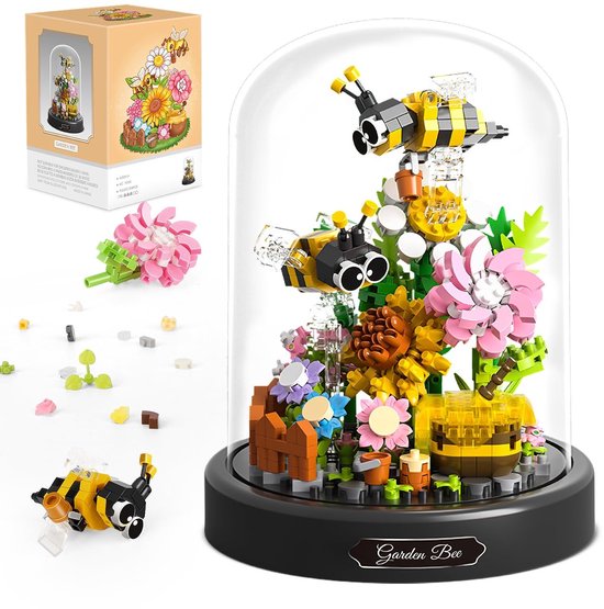 Kraftverdia - Kunstbloemen Boeket - Bloemenboeket in Stolp - Bouwsets Volwassenen - Botanical Flowers Collection - Botanical Bloemen - Bouwsets - Niet geschikt voor LEGO - Bij - Decoratie voor Huis, Cadeau, Kerst, Oudjaar, Nieuwjaar van Kraftverdia