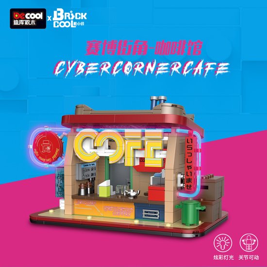 KS001 coffeshop Inclusief verlichting is compatibel met het bekende merk. van LEGO