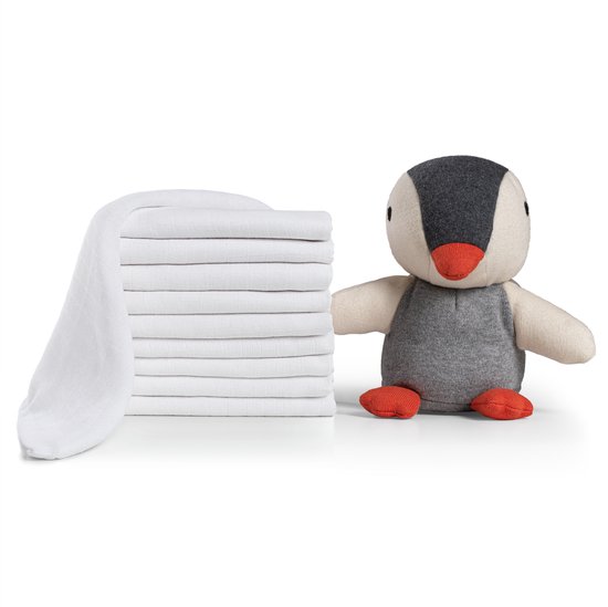 Laleni - Set van 10 Hydrofiele Doeken - Baby - 100% Katoen - 70x70 cm - Wit van Laleni