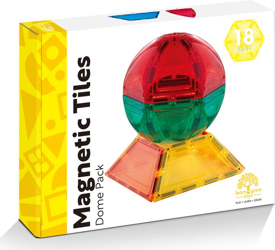 Learn & Grow - Magnetische Tegels - Koepel Pakket - 18 Stuks - Magnetische Bouwstenen - Bouwpakket van Lea