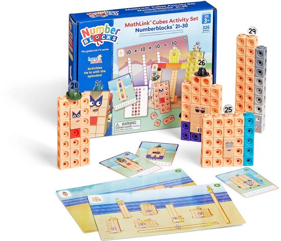 Learning resources Mathlink Cubes Numberblocks - Rekenblokjes Activiteitenset 21-30 van Learning Resources