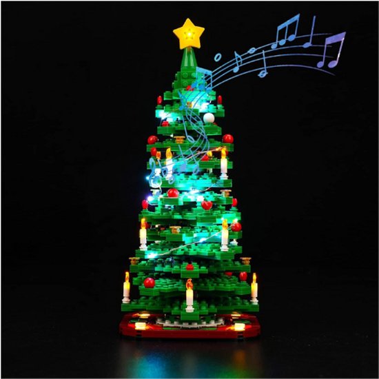 LED Muziek Lichtset Voor Lego Kerstboom 40573 - Decoratieve Verlichting Voor Lego Bouwstenen - Alleen Lichtset Geen Lego Model van Merkloos