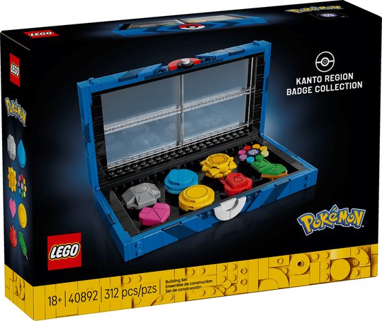 LEGO 40892 Pokémon - Collectie Kanto-regio-badges van Merkloos