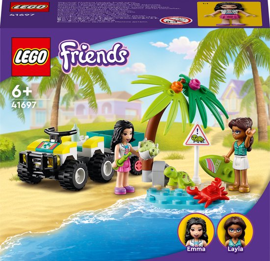 LEGO 41697 Friends Schildpadden Reddingsvoertuig Bouwset met Strandbuggy en Aanhanger, Zeedieren Speelgoed voor Kinderen van 6+ Jaar van LEGO