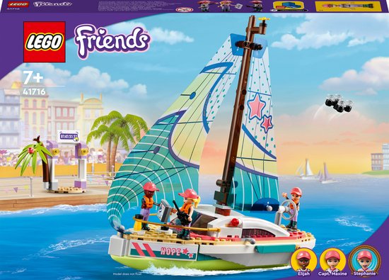 LEGO 41716 Friends Stephanies zeilavontuur, Speelset met Boot, Minipoppetjes en Accessoires, Leuk cadeau voor Meisjes en Jongens vanaf 7 Jaar van LEGO