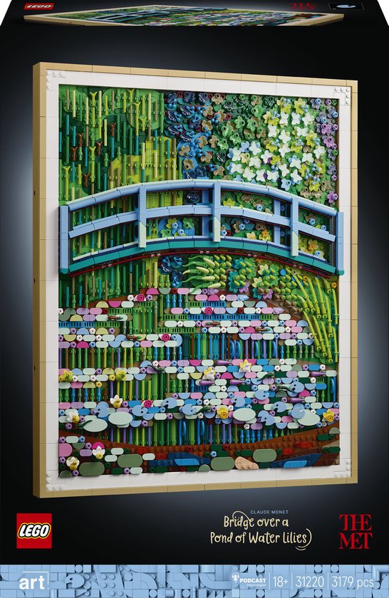 LEGO® Art Claude Monet – Brug over een Vijver met Waterlelies 31220 van Merkloos