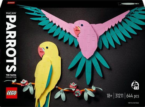 LEGO Art De Faunacollectie Kleurrijke papegaaien - 31211 van LEGO