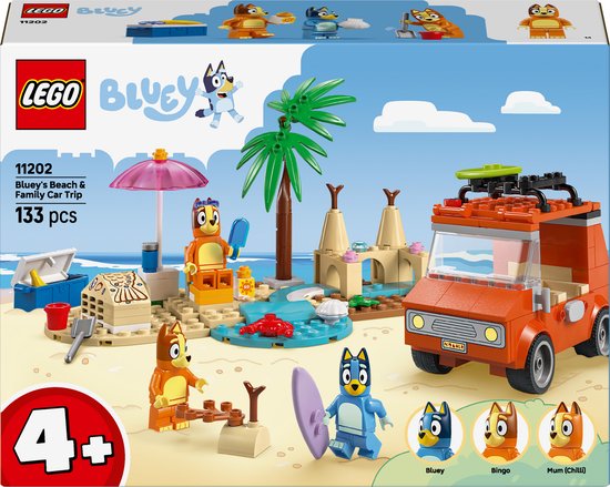 LEGO® Bluey: Bluey's Autorit naar het Strand, Bouwset - 11202 van LEGO