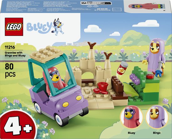 LEGO® Bluey Oma's met Bingo en Bluey - Fantasierijk Bouwspeelgoed voor Meisjes en Jongens Vanaf 4 Jaar - Auto, Tuin en Personages uit de TV-Serie - Cadeau voor Kinderen - 11216 van Merkloos