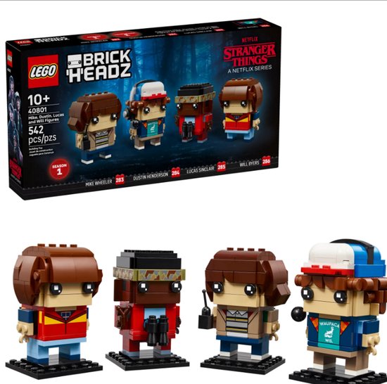 Lego BrickHeadz 40801 Mike, Dustin, Lucas en Will figuren (40801) van Merkloos
