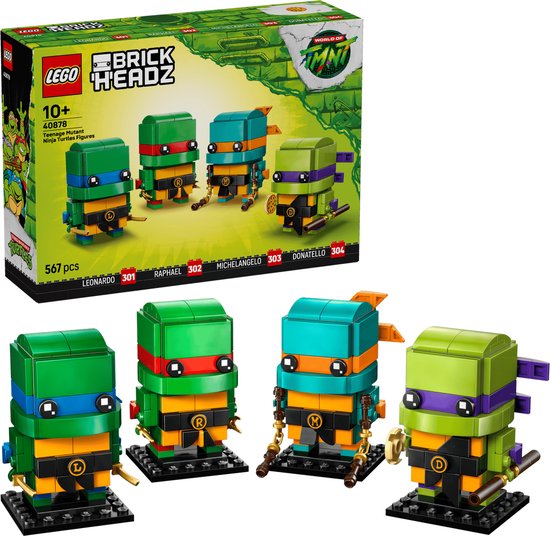 LEGO Brickheadz 40878 - Teenage Mutant Ninja Turtles Figuren van Merkloos