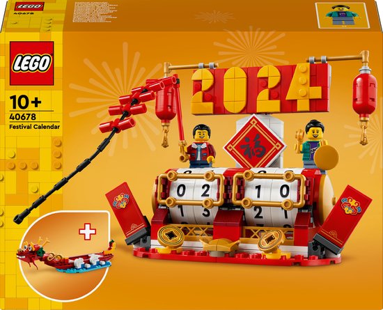 LEGO Chinees Nieuwjaar 40678 - Festivalkalender + Drakenboot van LEGO