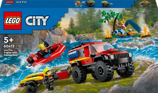 LEGO City 4x4 brandweerauto met reddingsboot - 60412 van LEGO
