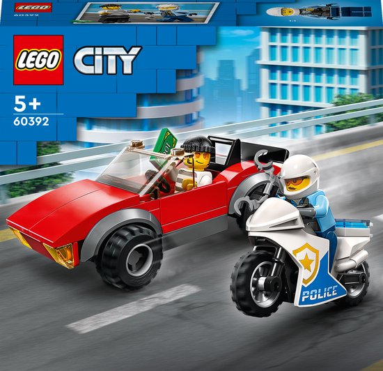 LEGO City Achtervolging auto op politiemotor Set - 60392 van LEGO