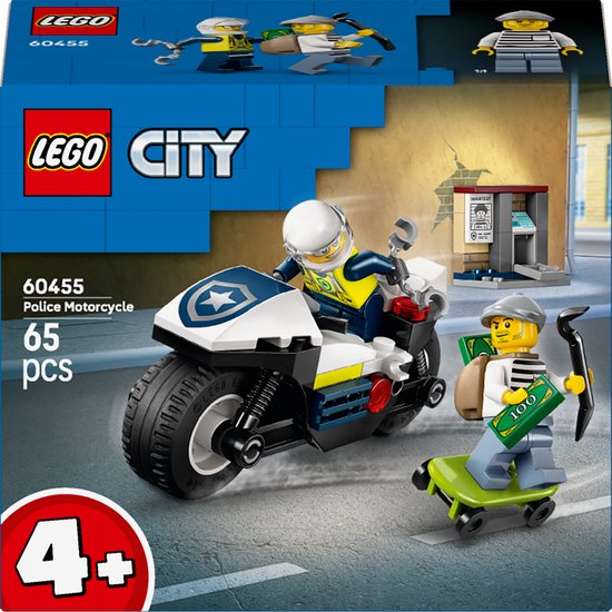 LEGO® City Achtervolging op Politiemotor - 60455 van LEGO