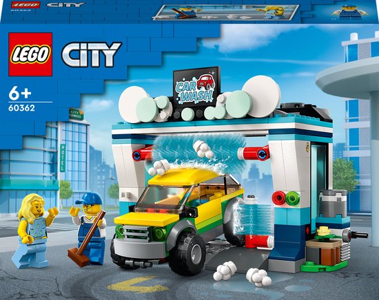 LEGO City Autowasserette Set met Speelgoed Auto - 60362 van LEGO