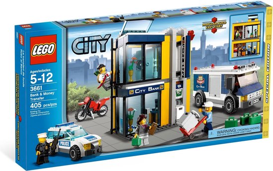 LEGO City Bank en Geld Transporter - 3661 van LEGO