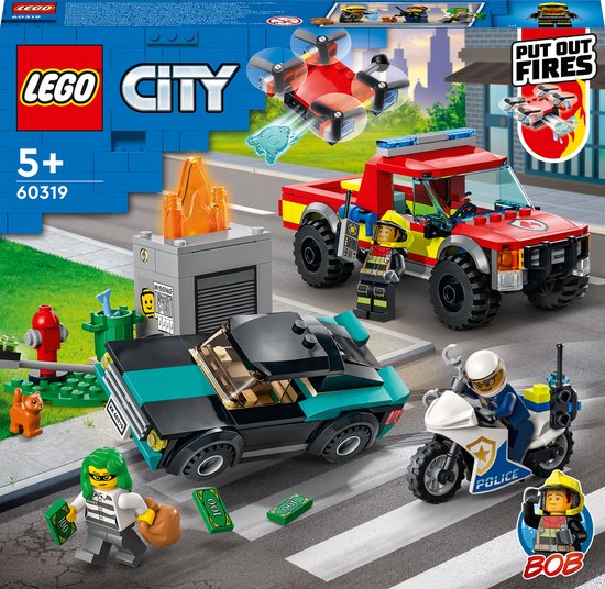 LEGO City Brandweer & Politie Achtervolging - 60319 van Merkloos